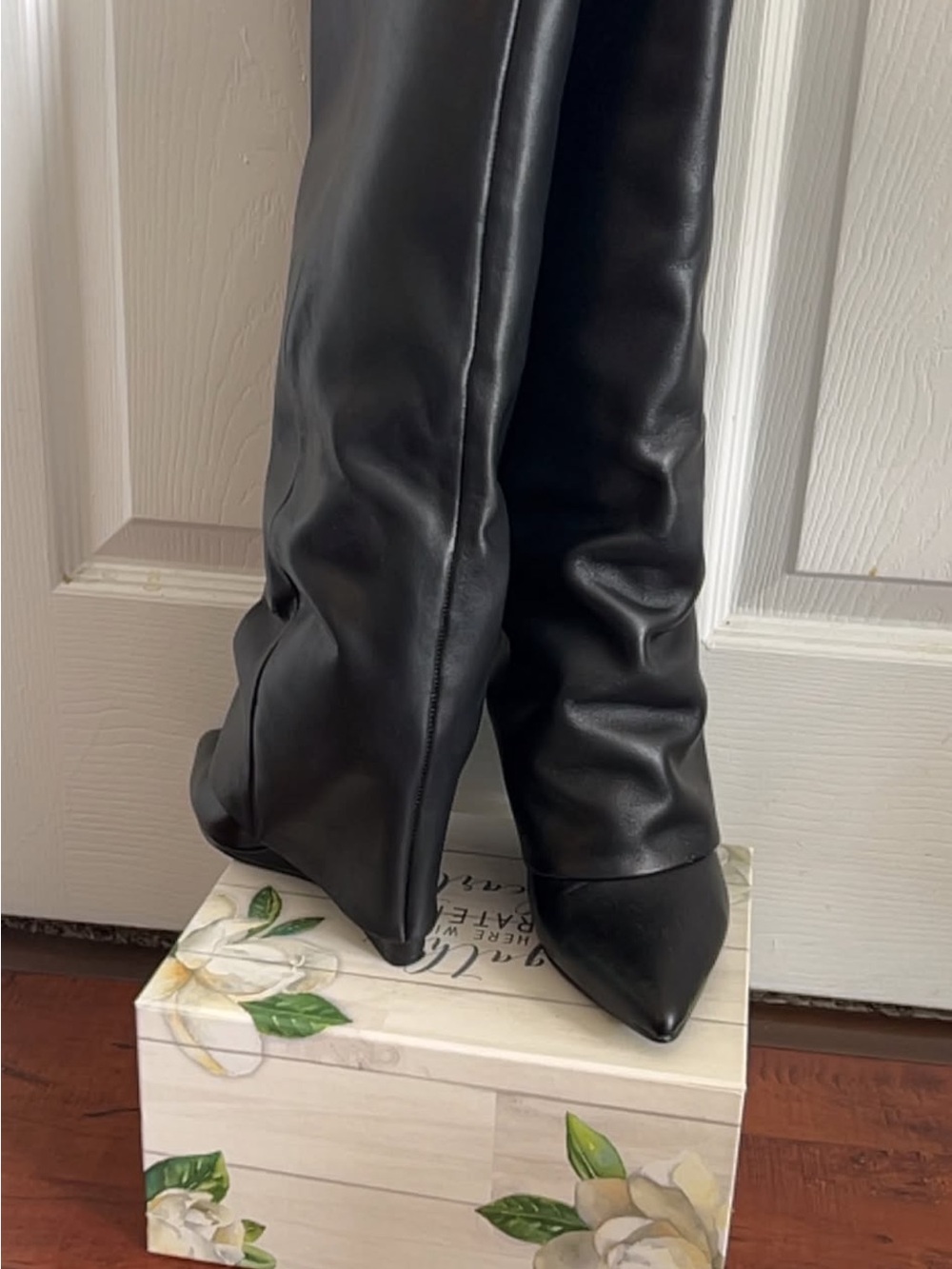 Steve Madden Black Over-The-Knee Pointed Toe Boots